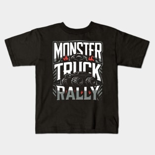 Monster Truck Rally Madness - Adrenaline-Packed Kids T-Shirt